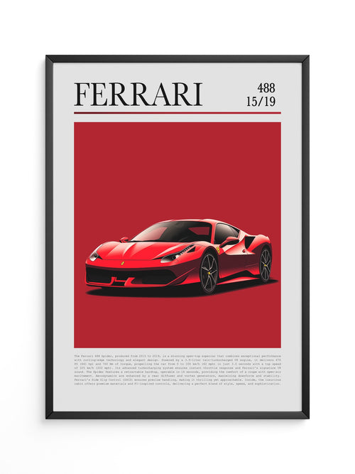 Ferrari 488 Rot Pop-Art