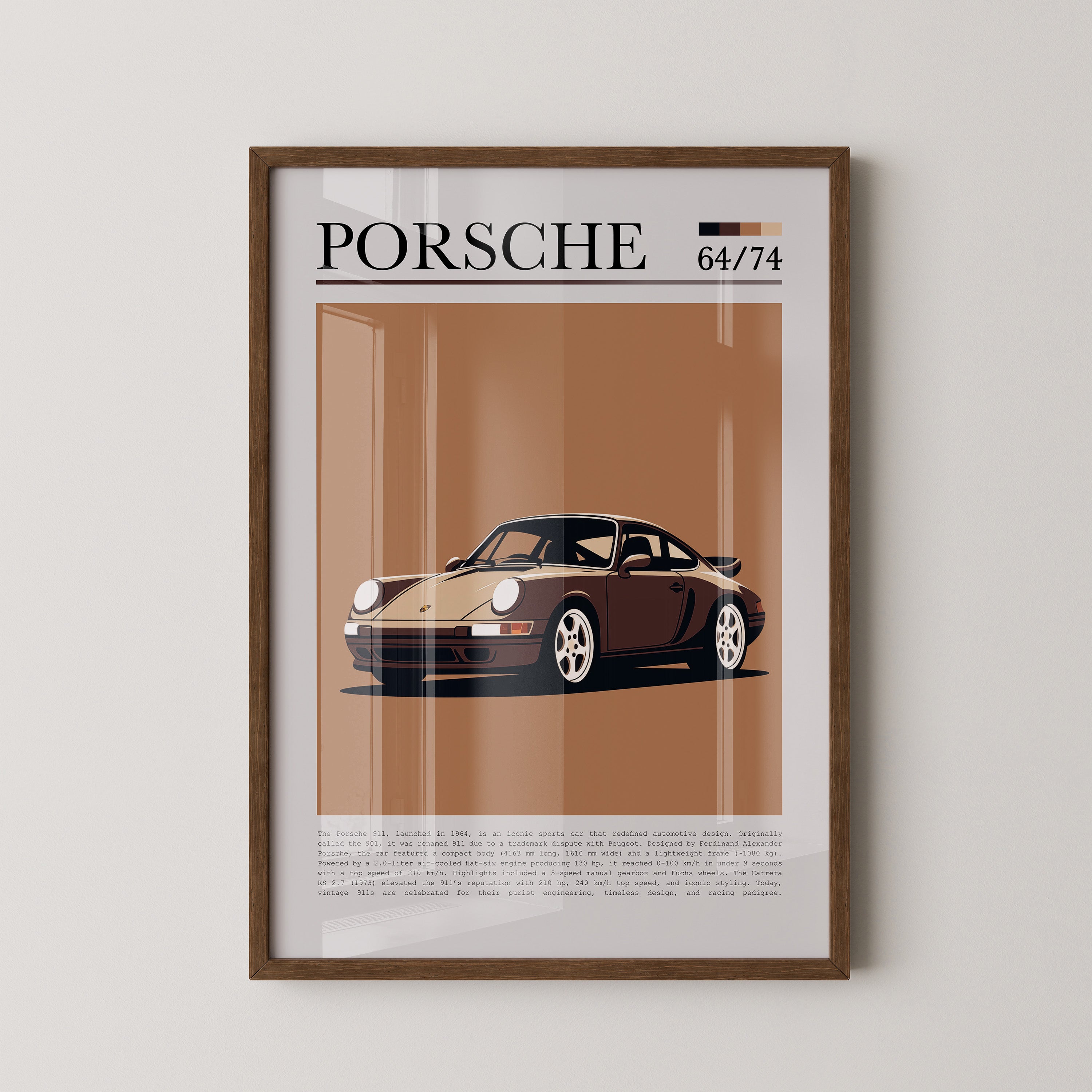 Porsche 911 Braun Retro