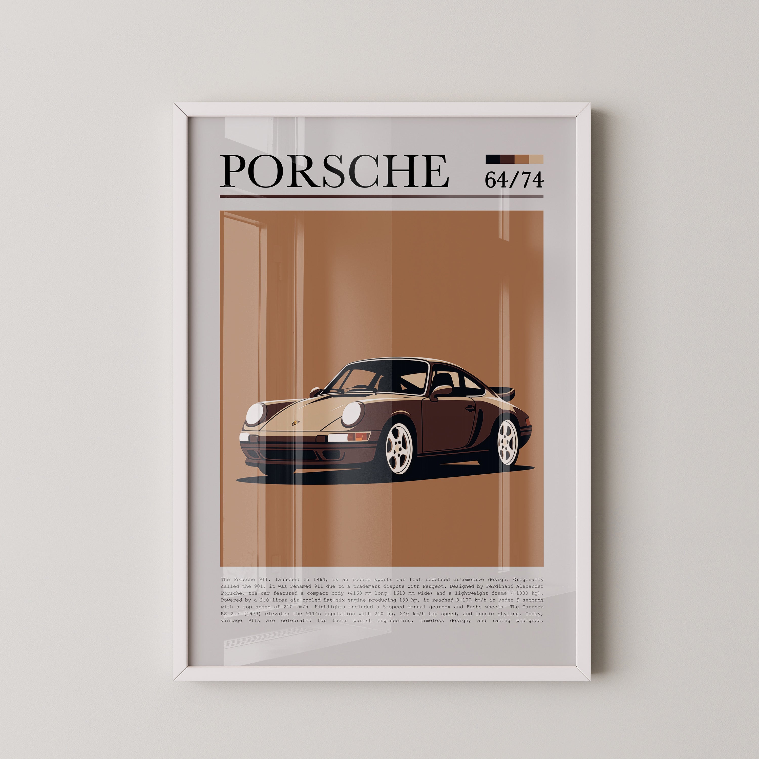 Porsche 911 Braun Retro