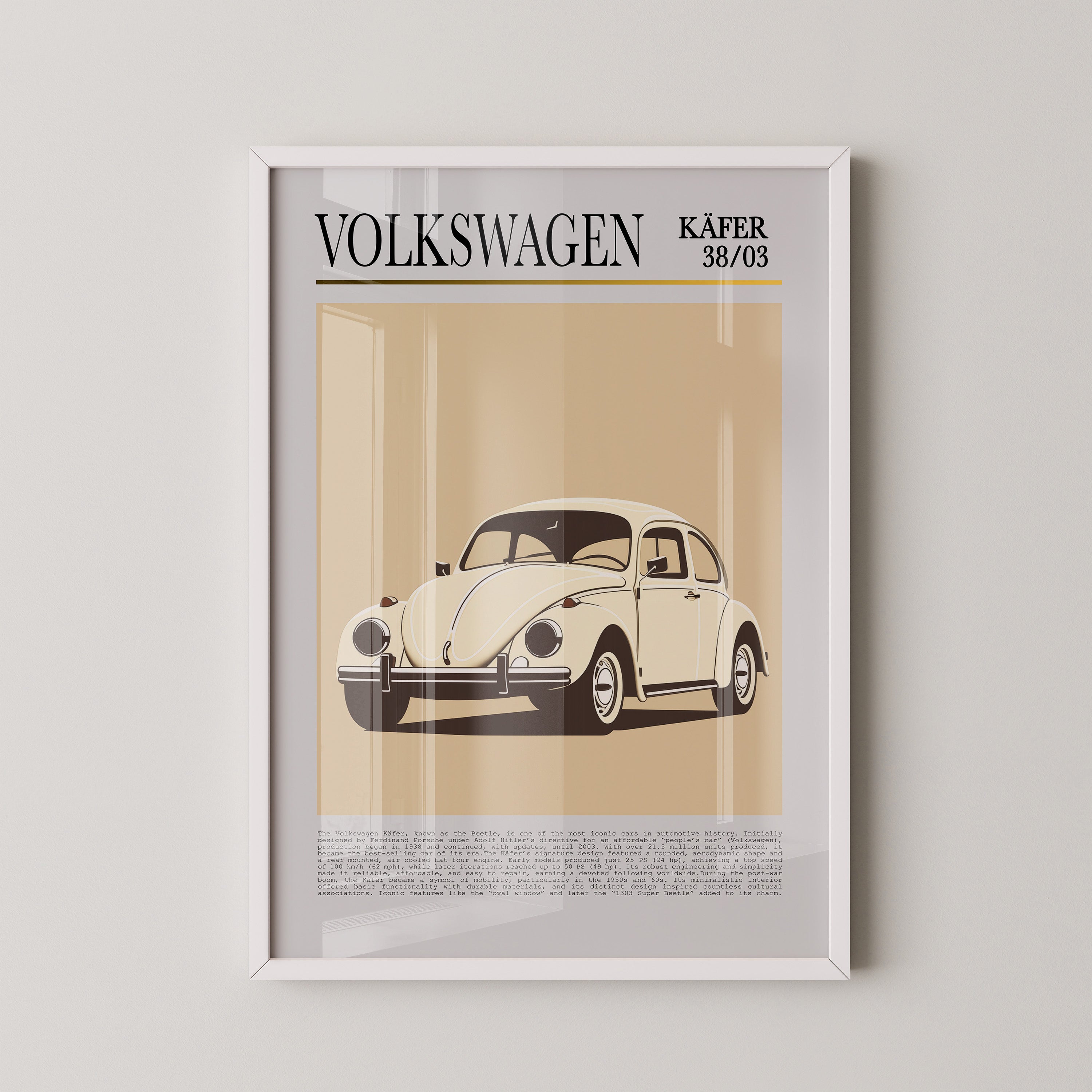 VW Käfer Retrostil Beige
