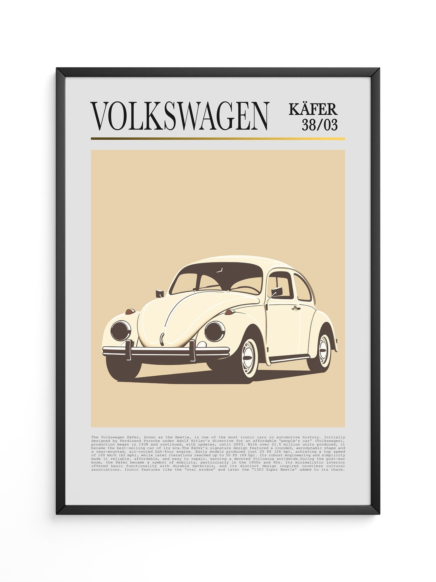 VW Käfer Retrostil Beige