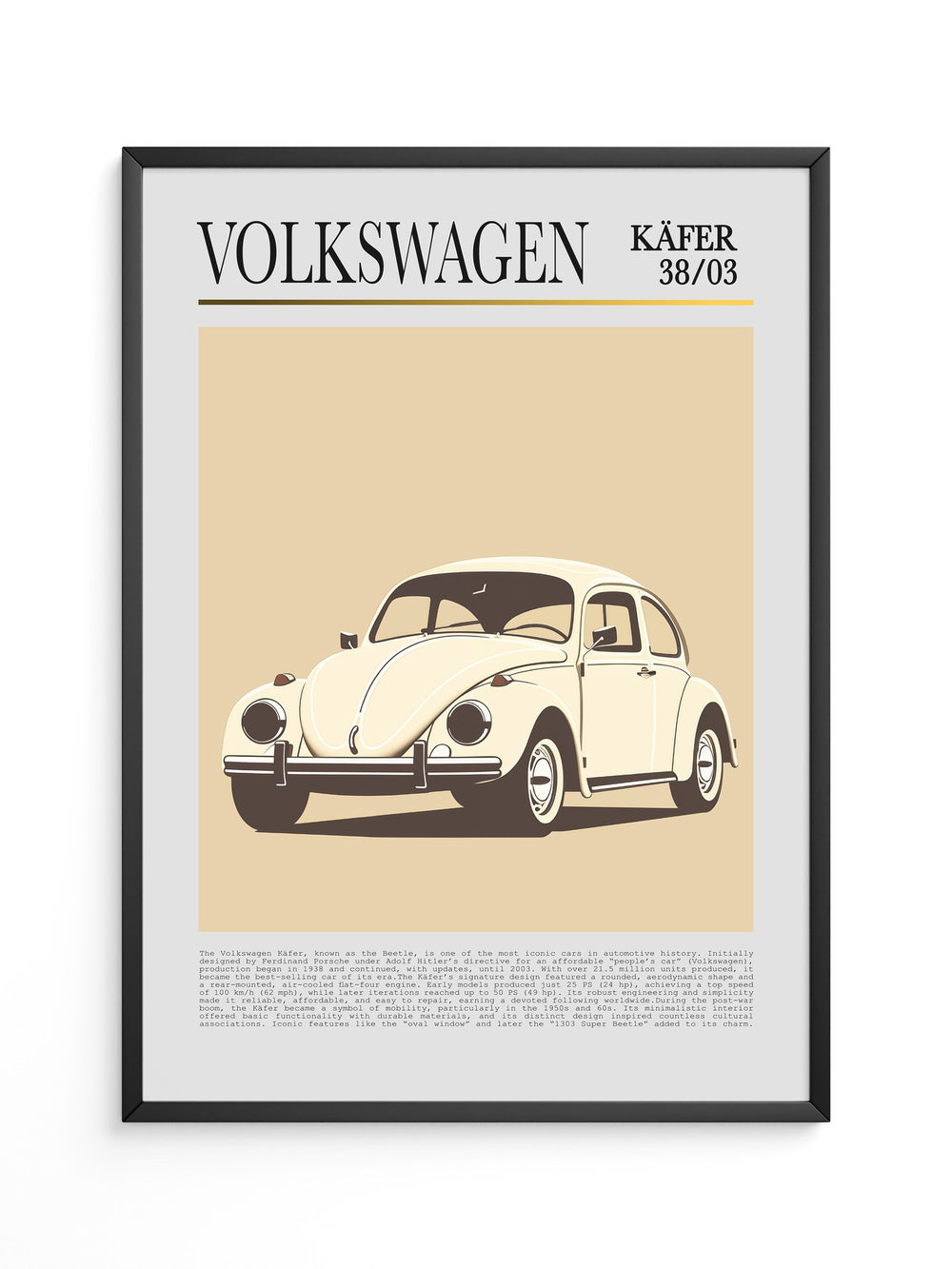 VW Käfer Retrostil Beige