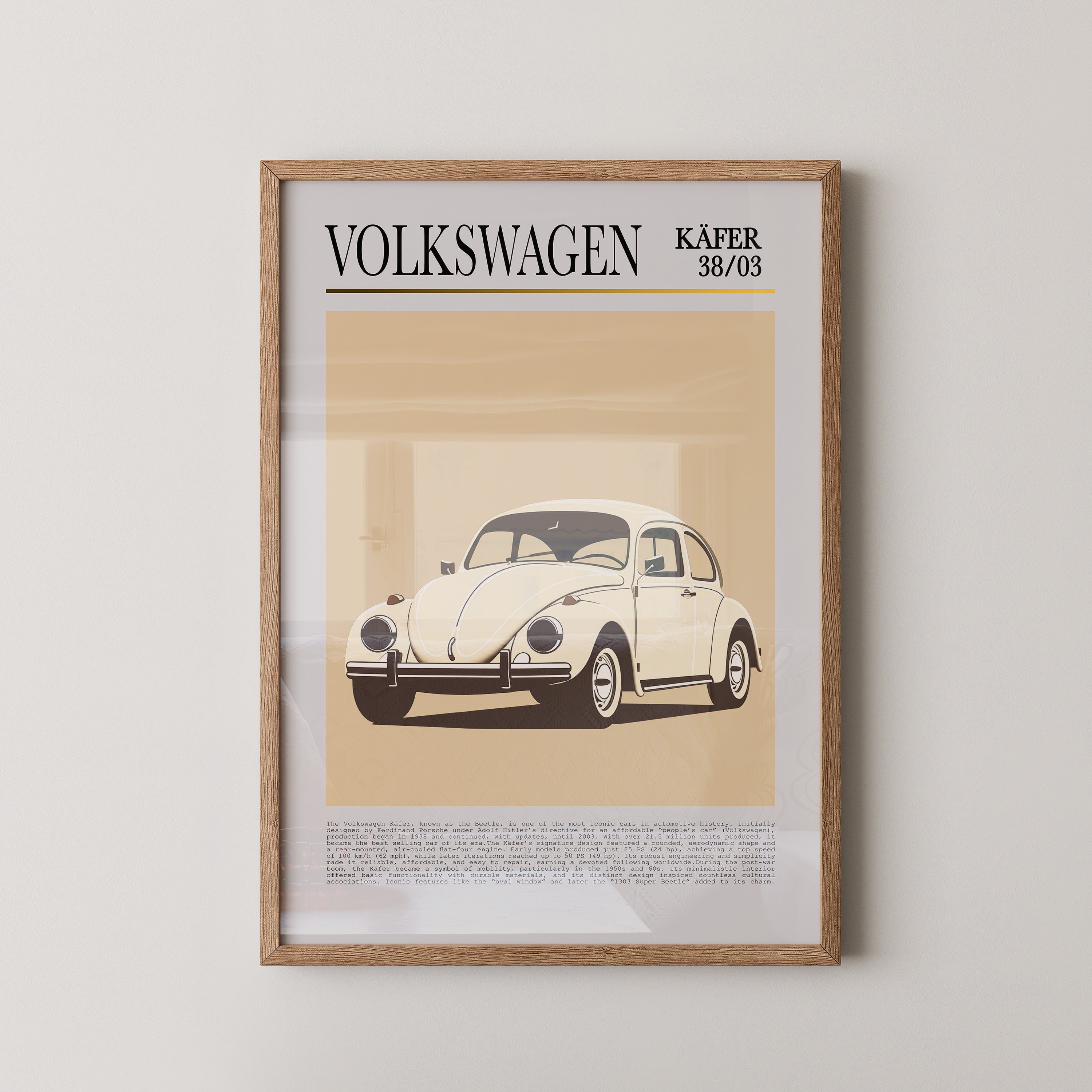 VW Käfer Retrostil Beige