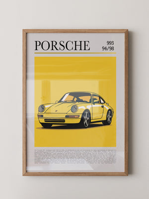 Porsche 993 Gelb Pop-Art