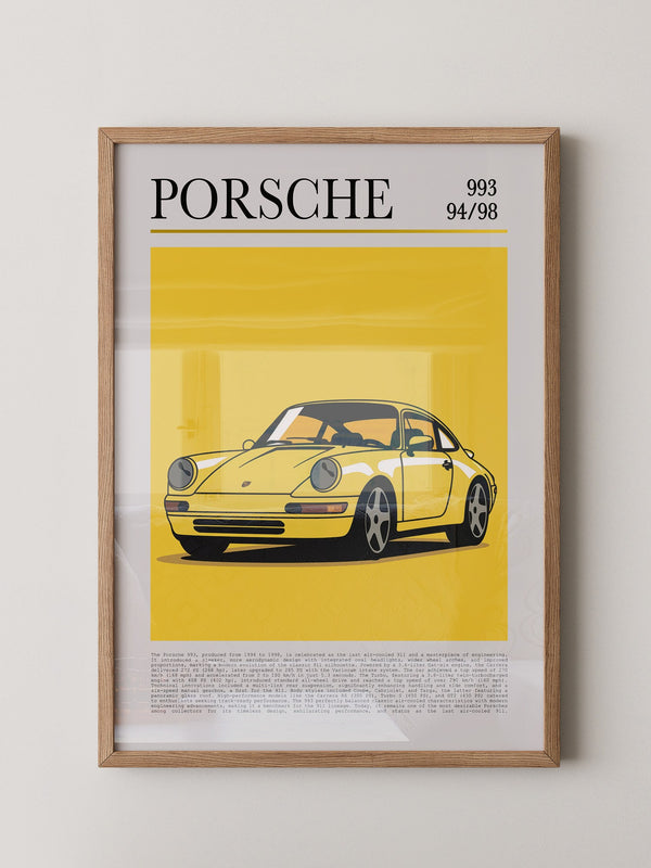 Porsche 993 Gelb Pop-Art