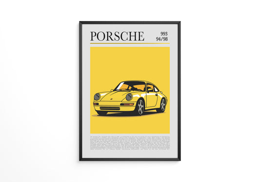 Porsche 993 Gelb Pop-Art