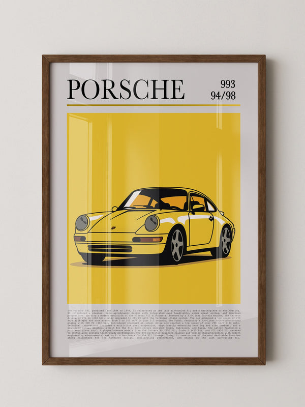 Porsche 993 Gelb Pop-Art