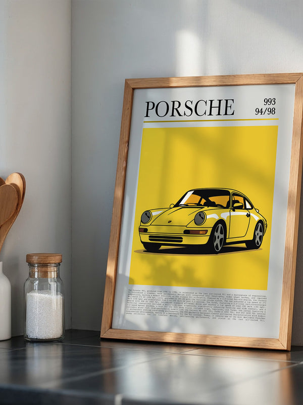 Porsche 993 Gelb Pop-Art