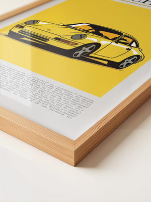 Porsche 993 Gelb Pop-Art