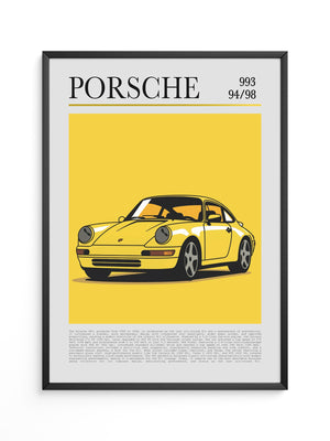 Porsche 993 Gelb Pop-Art