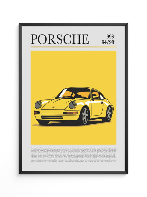 Porsche 993 Gelb Pop-Art