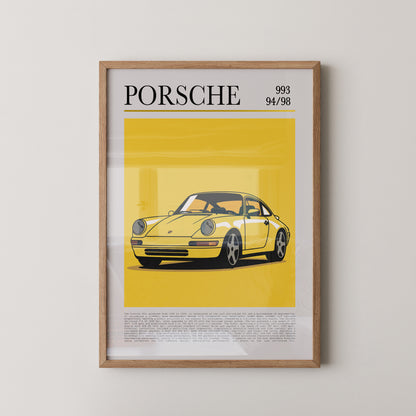Porsche 993 Gelb Pop-Art