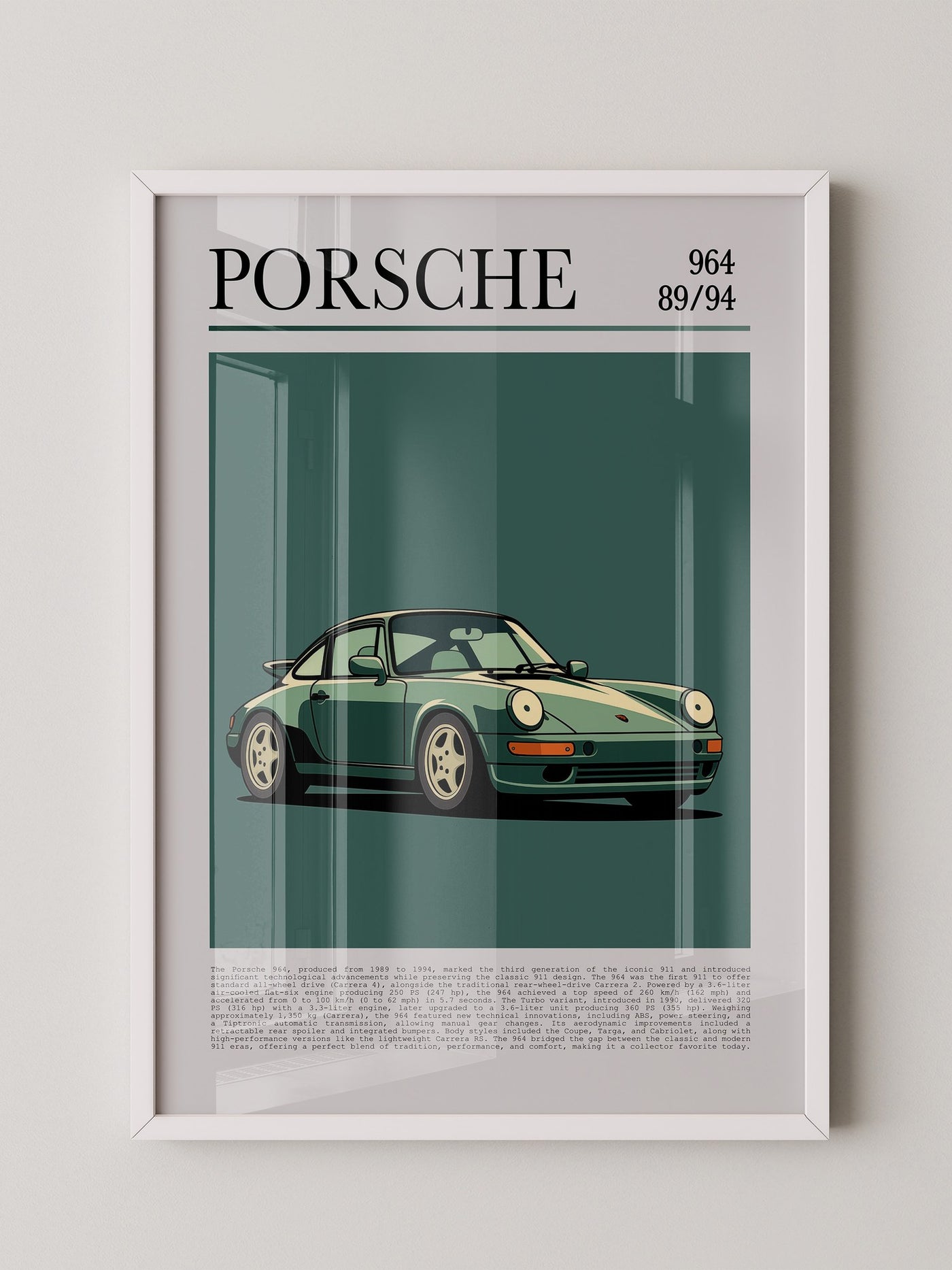 Porsche 964 klassisch grün