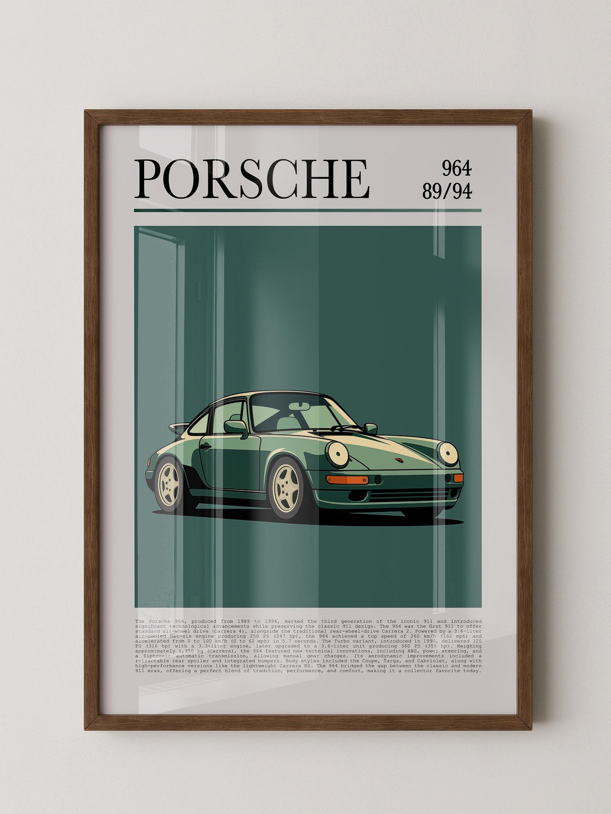 Porsche 964 klassisch grün
