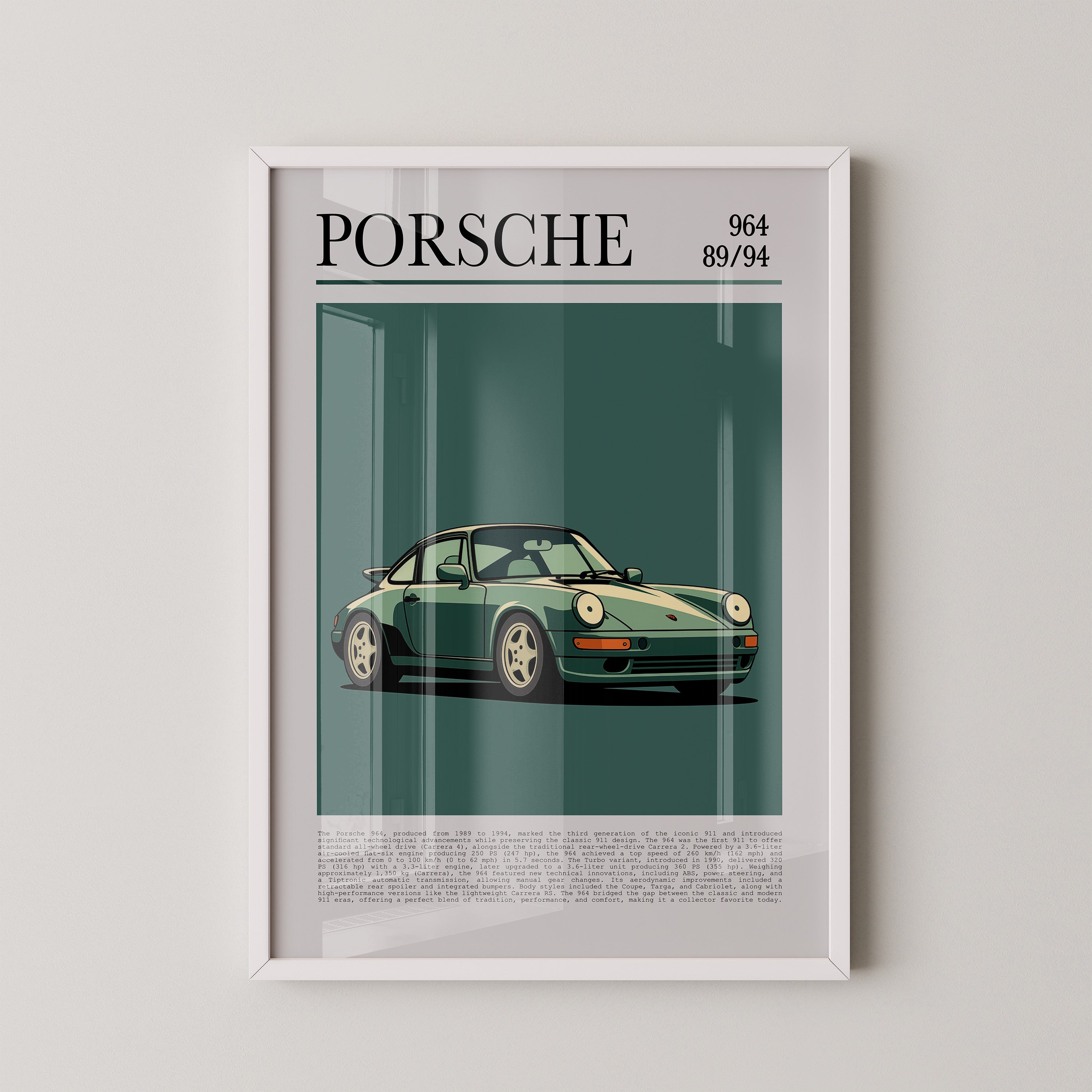 Porsche 964 klassisch grün