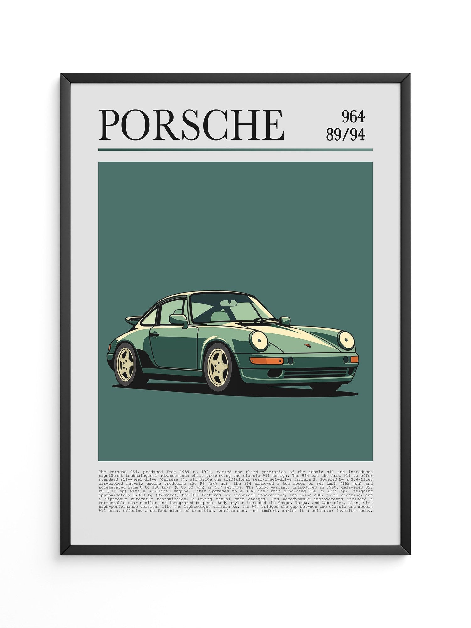 Porsche 964 klassisch grün