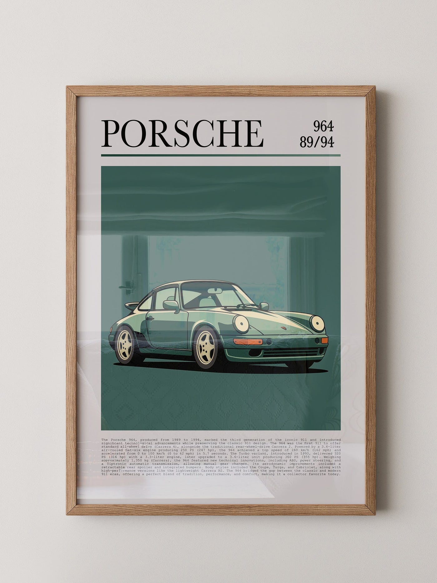Porsche 964 klassisch grün