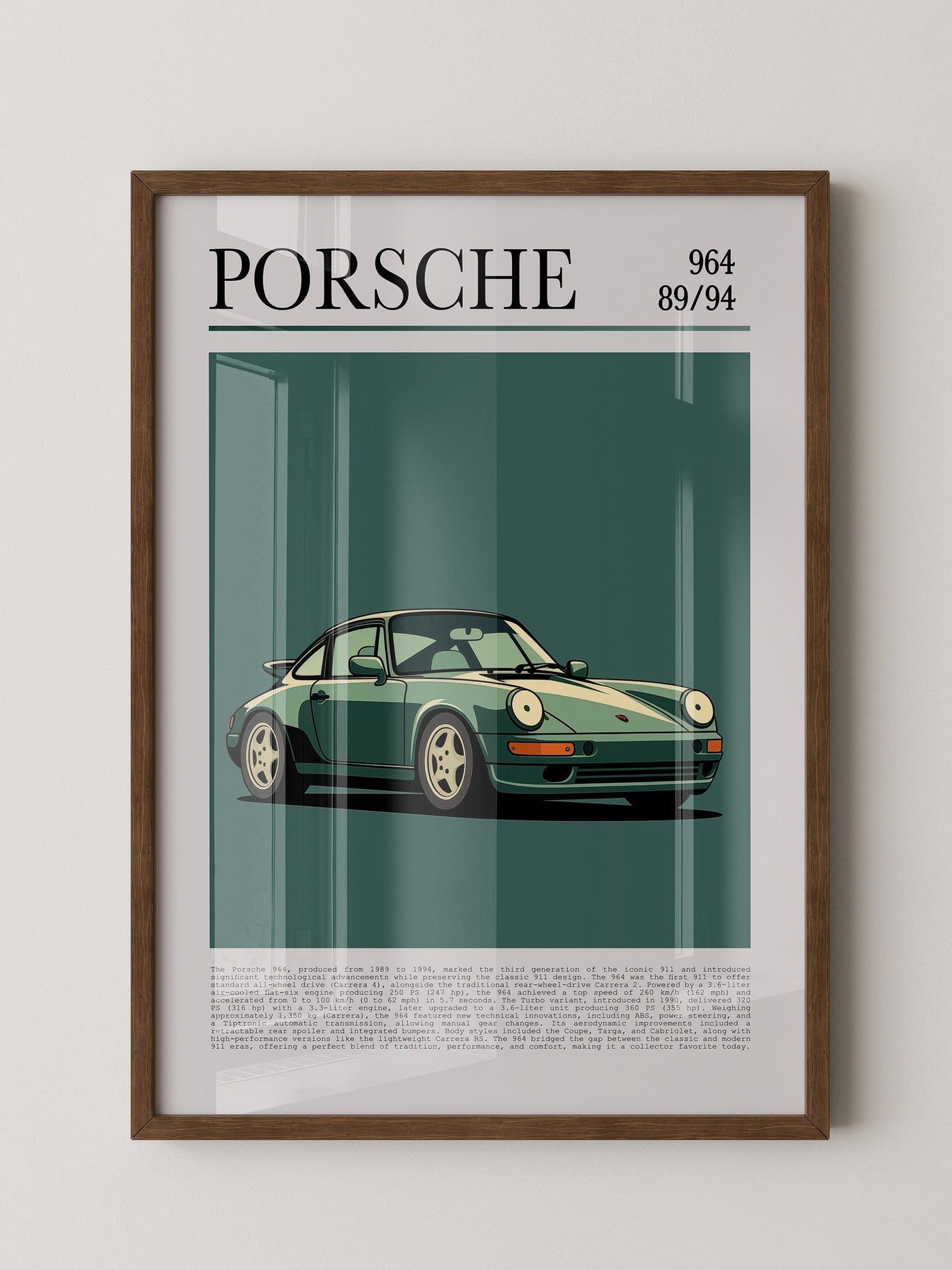 Porsche 964 klassisch grün
