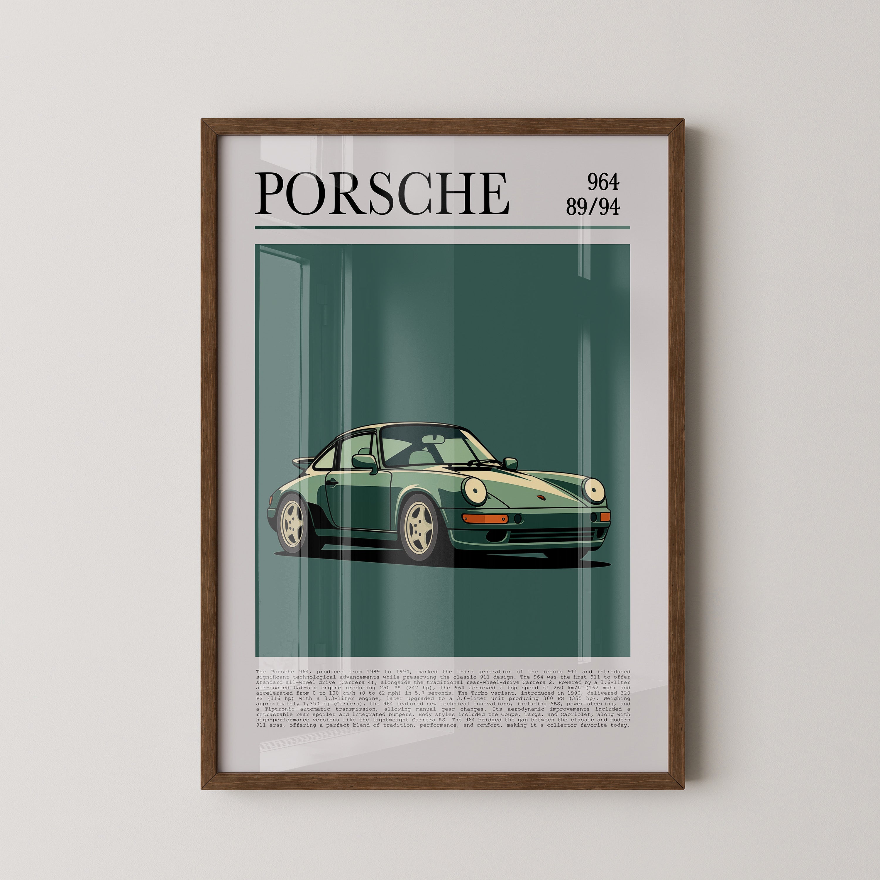 Porsche 964 klassisch grün
