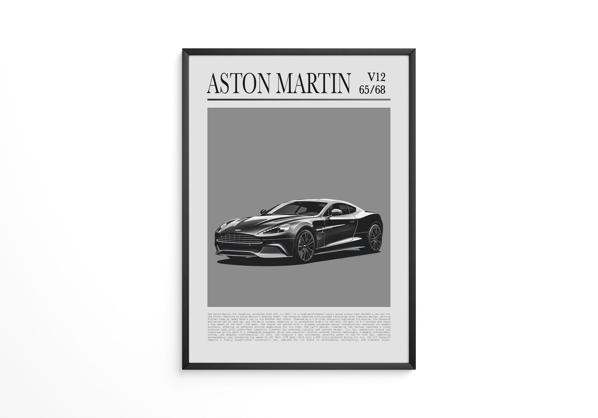 Aston Martin V12 elegant schwarz