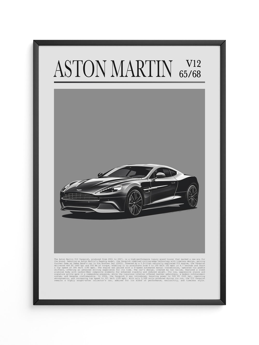 Aston Martin V12 elegant schwarz