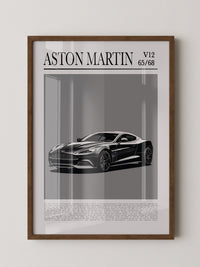Aston Martin V12 elegant schwarz