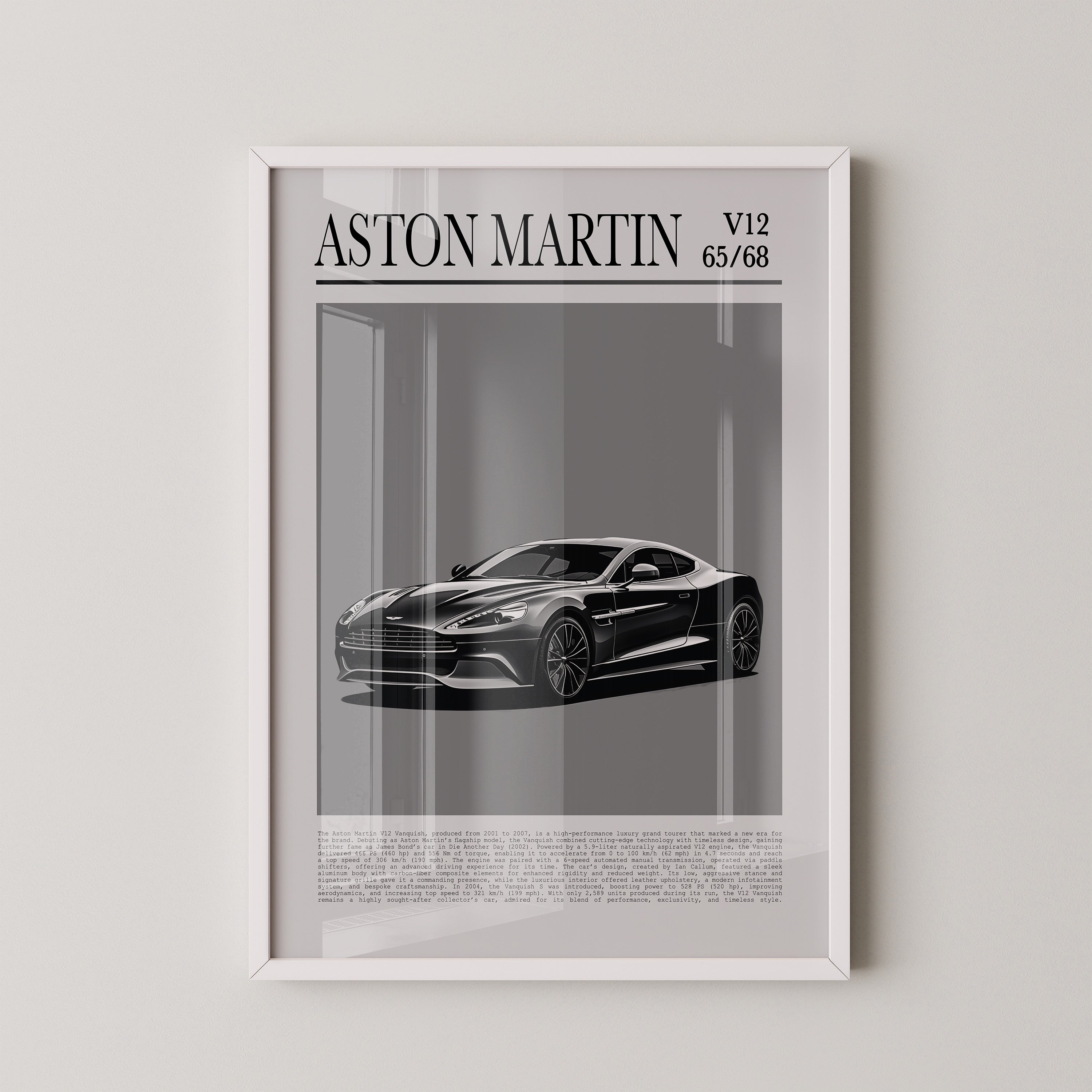 Aston Martin V12 elegant schwarz