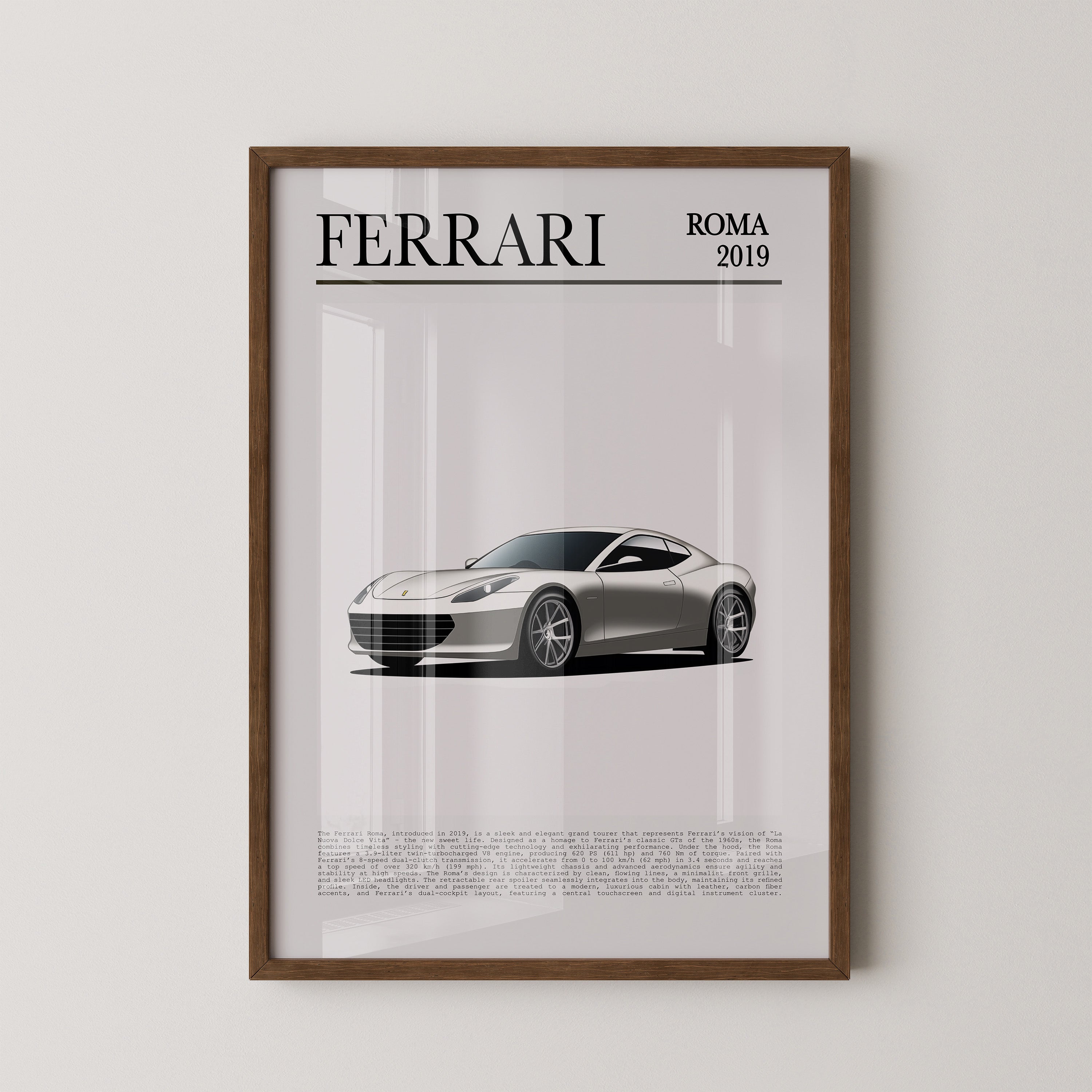 Sportwagen Profilansicht Silber