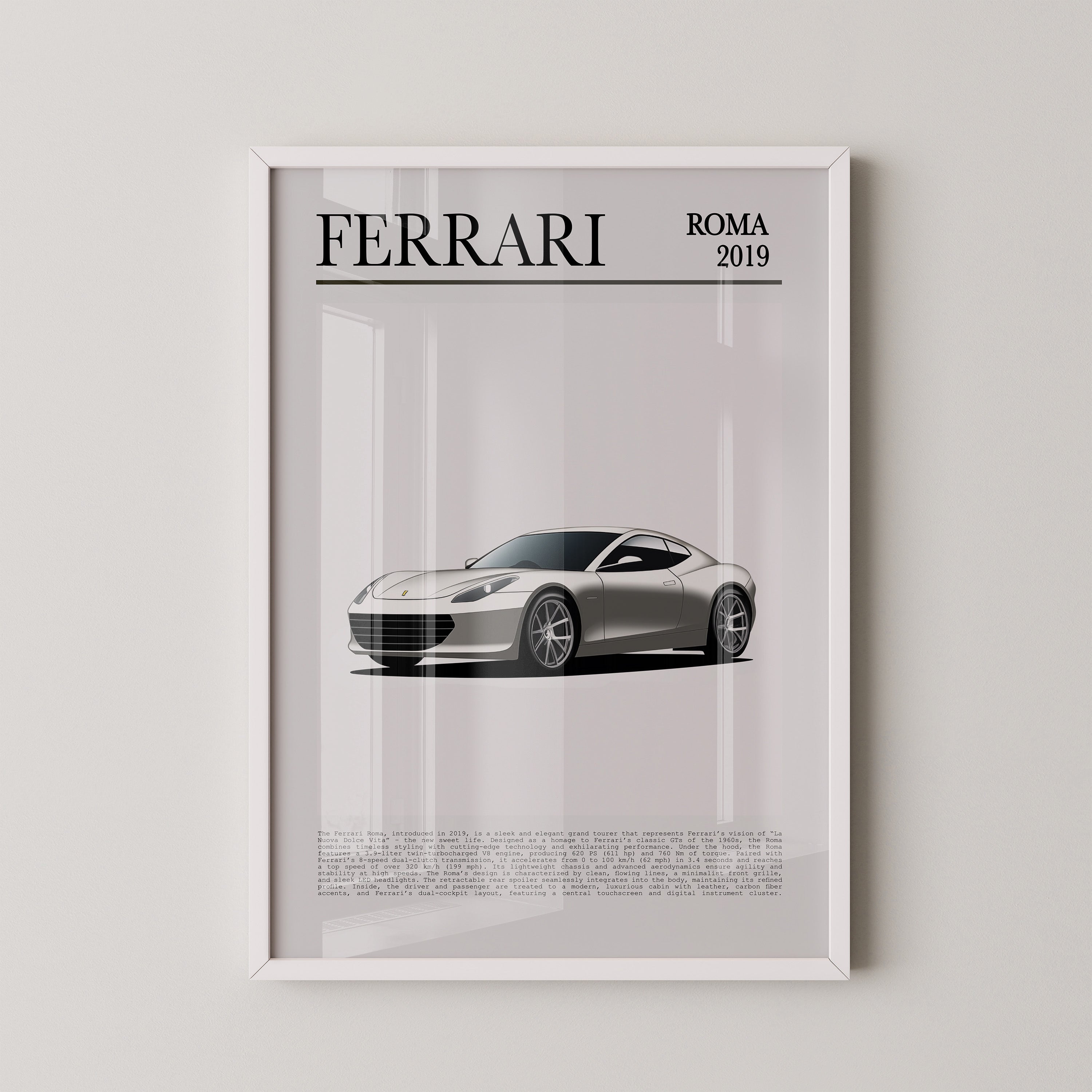 Sportwagen Profilansicht Silber