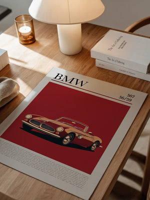 BMW 507 Retro Rot Design
