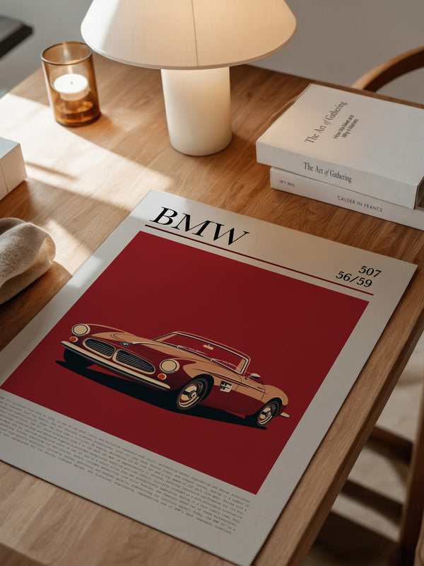 BMW 507 Retro Rot Design