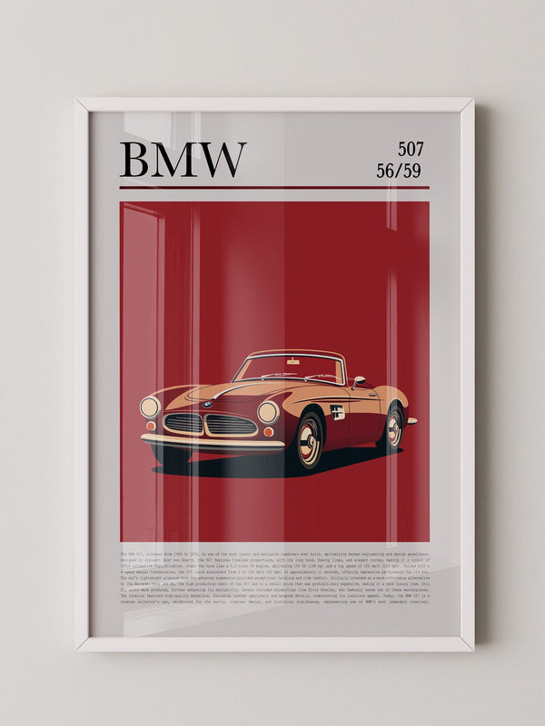 BMW 507 Retro Rot Design