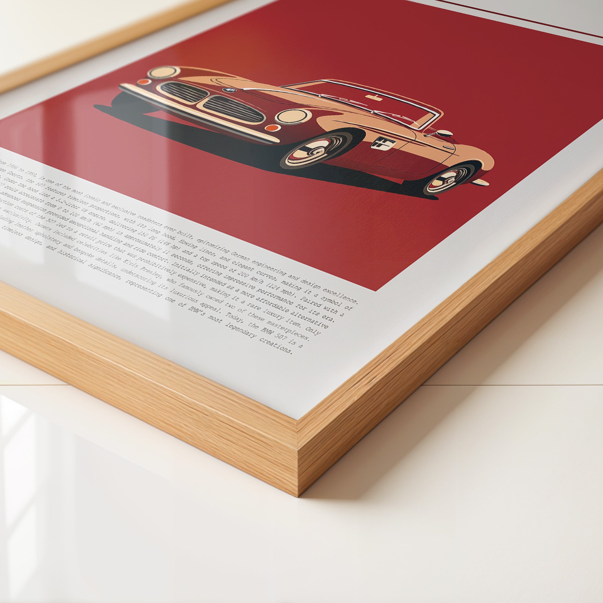 BMW 507 Retro Rot Design