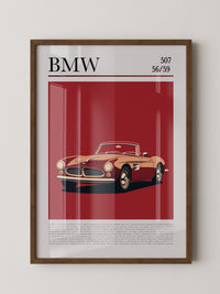 BMW 507 Retro Rot Design