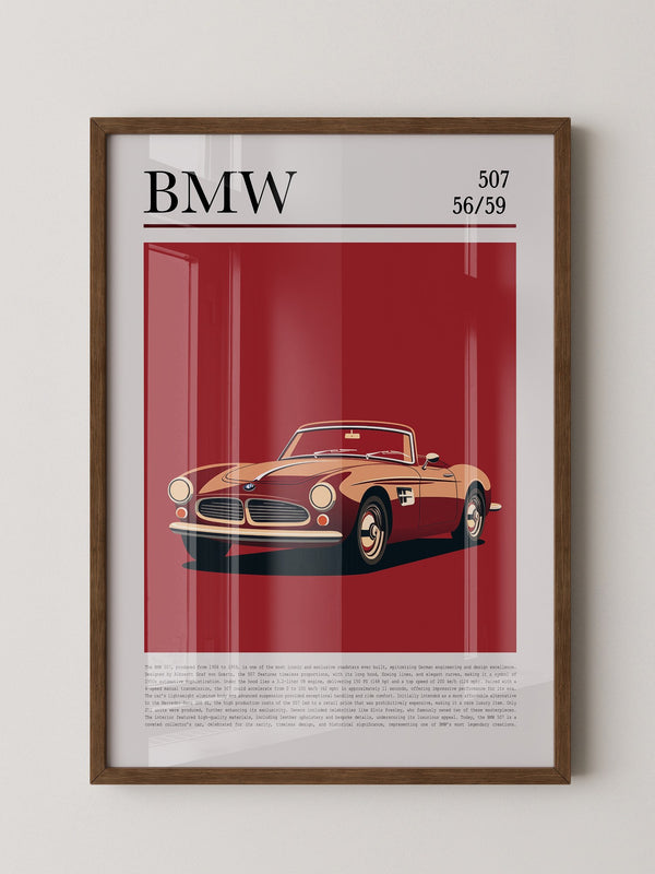 BMW 507 Retro Rot Design