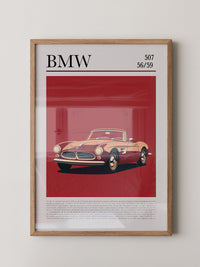 BMW 507 Retro Rot Design
