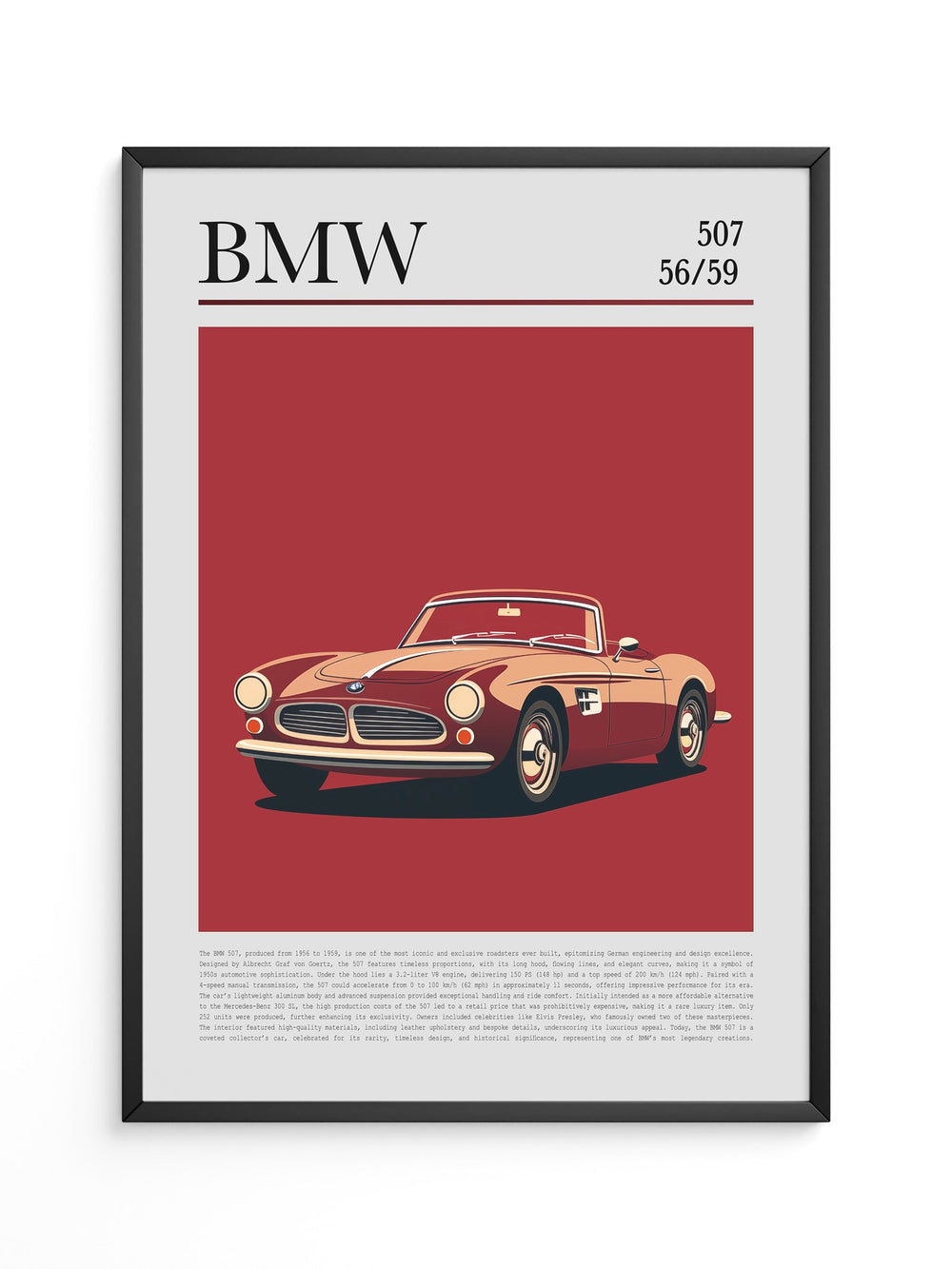BMW 507 Retro Rot Design
