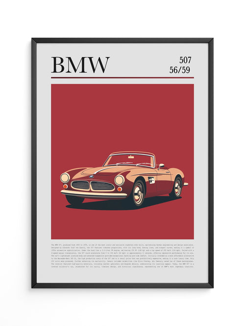 BMW 507 Retro Rot Design