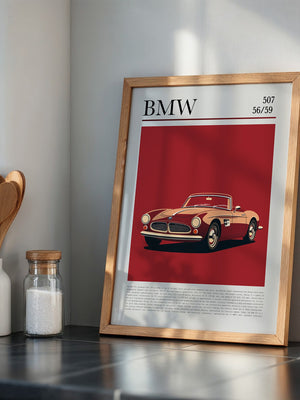 BMW 507 Retro Rot Design