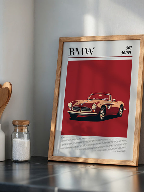 BMW 507 Retro Rot Design
