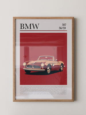BMW 507 Retro Rot Design
