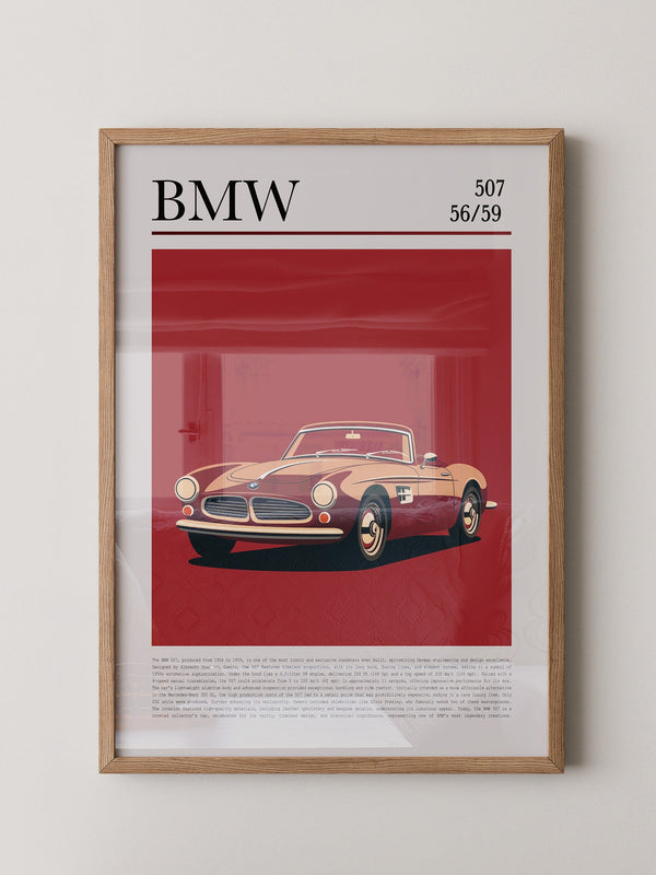 BMW 507 Retro Rot Design