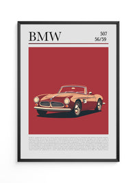 BMW 507 Retro Rot Design