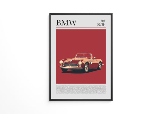 BMW 507 Retro Rot Design