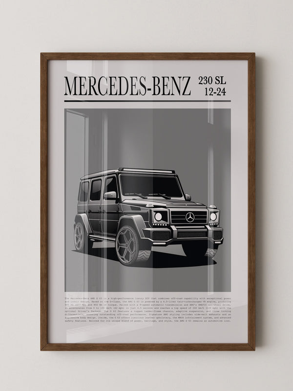 Mercedes G Wagen Illustration Grau