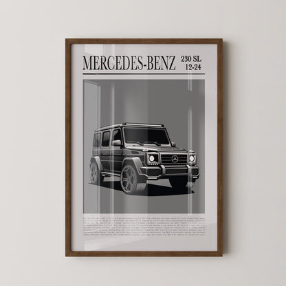 Mercedes G Wagen Illustration Grau