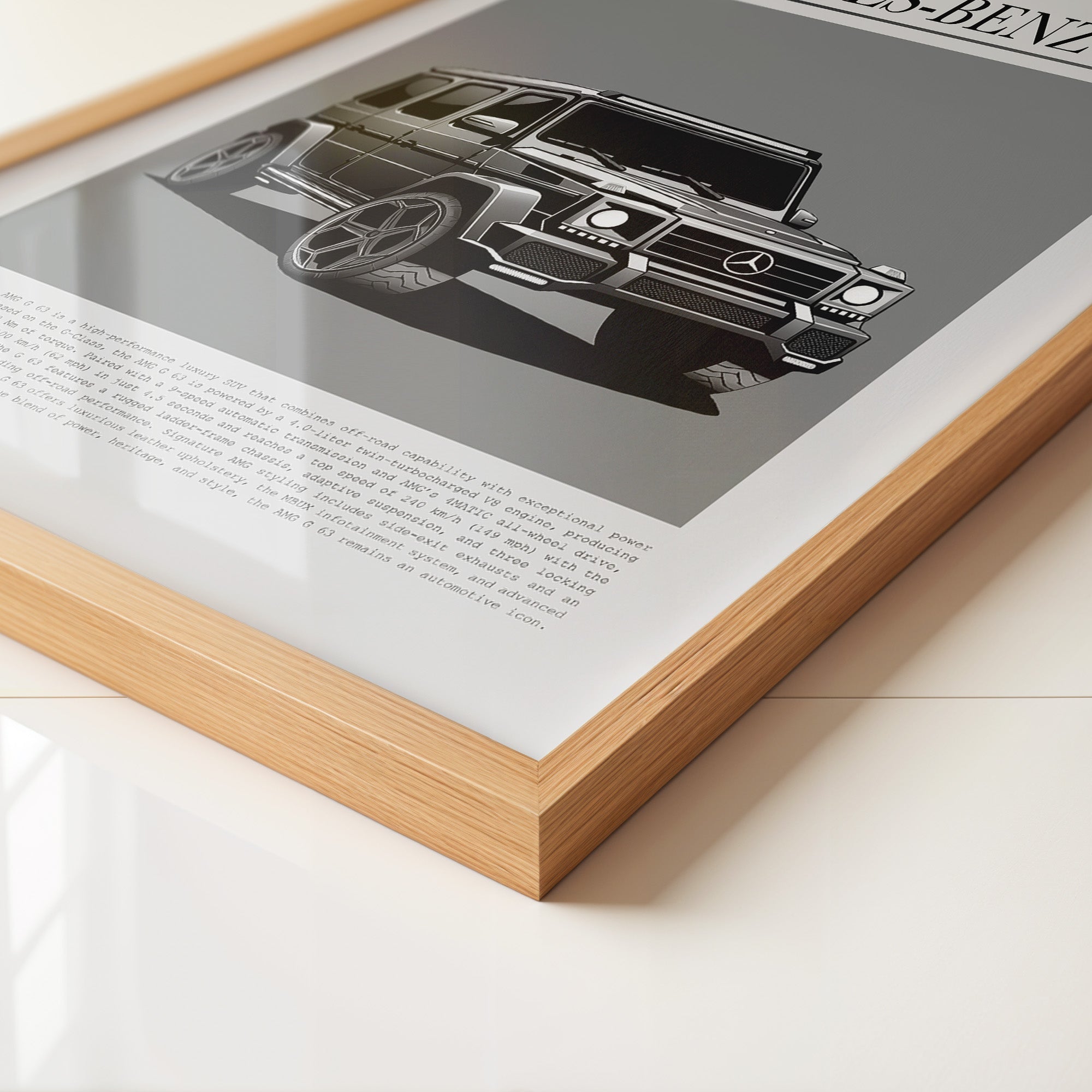 Mercedes G Wagen Illustration Grau