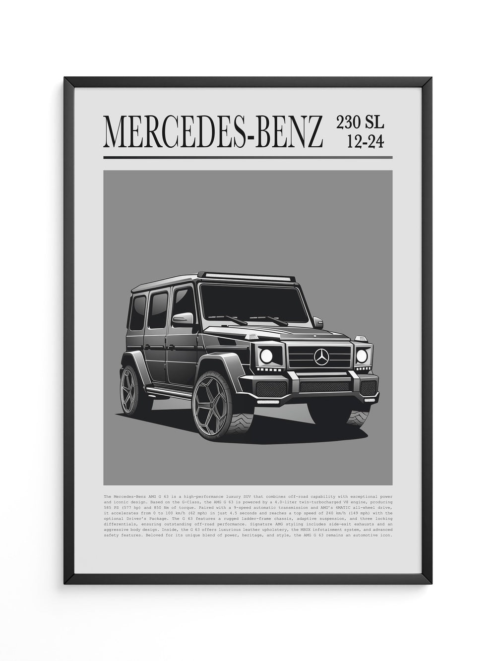 Mercedes G Wagen Illustration Grau