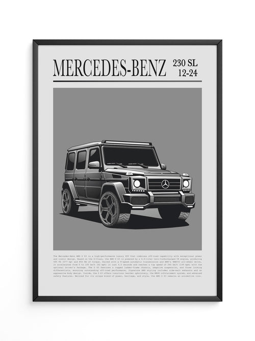 Mercedes G Wagen Illustration Grau