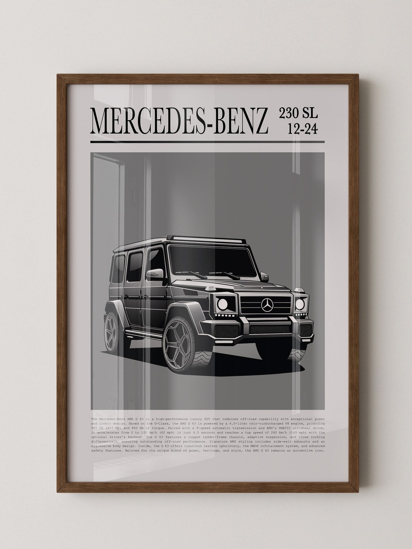 Mercedes G Wagen Illustration Grau